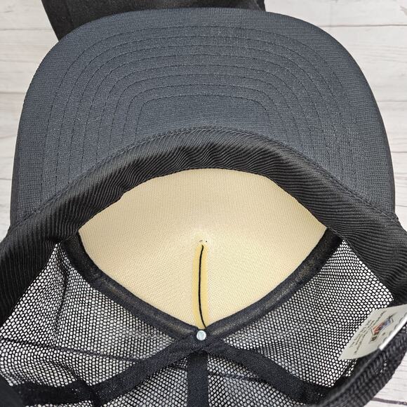 Vintage Large Patch Bass Hat Mesh Snapback Trucker Scrambled Eggs Embroidered - Picture 6 of 7